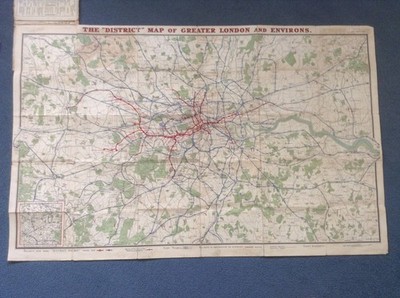 The ''District'' Map of Greater London & Environs - 2nd Edition c1908