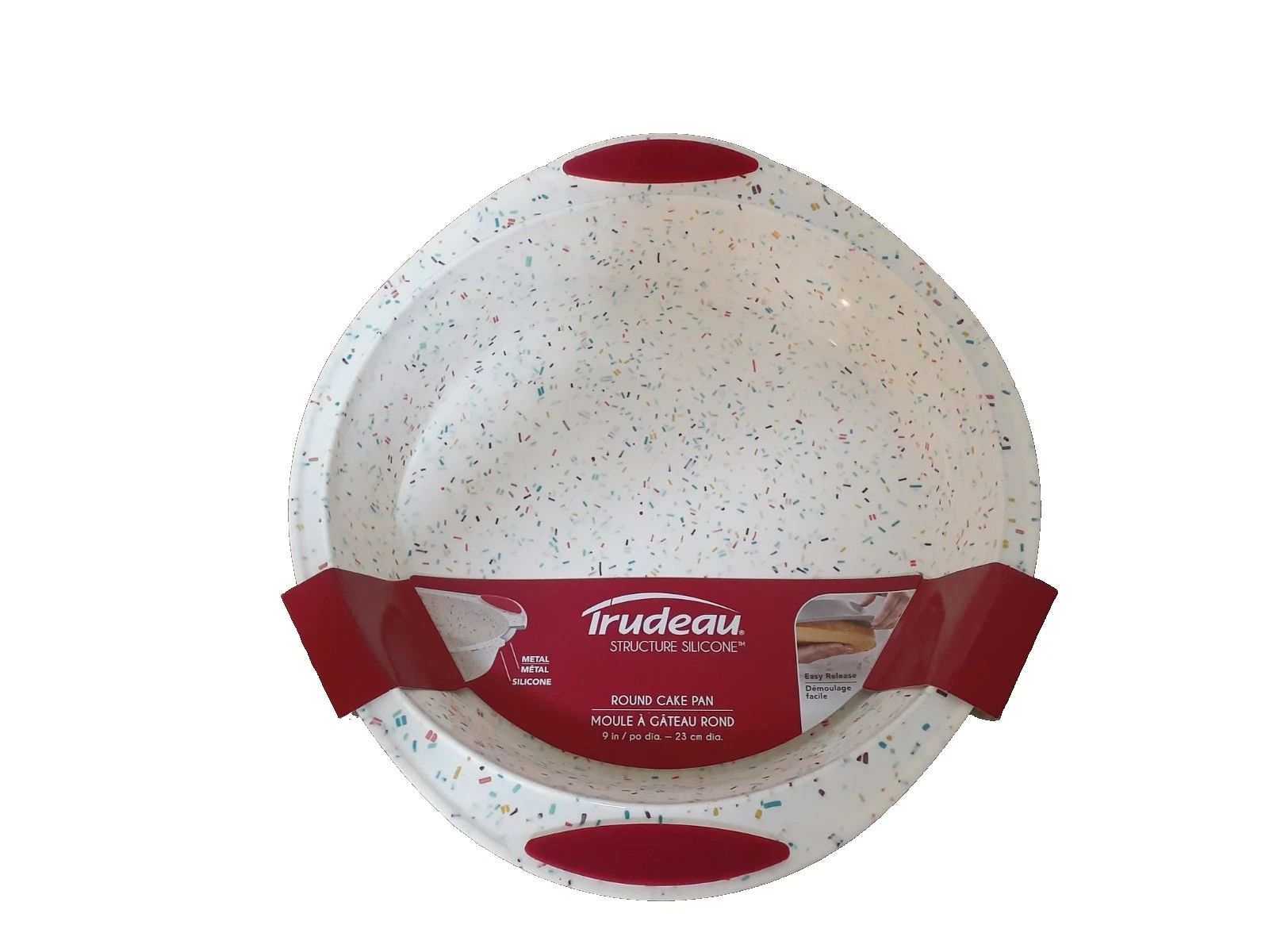 TrudeauStructure Silicone Metal Silicone 9" Round Cake Pan New
