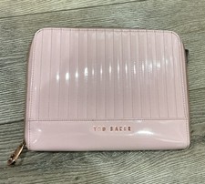 Ted Baker Portfolio iPad Tablet Sleeve Case PVC Quilted Zip Around Floral