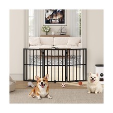 Dog Gate Indoor, Freestanding Foldable Pet Gate for The House, Door... Fast Ship