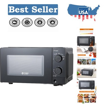 Sleek Black 700W Microwave Oven - 0.6 Cu. Ft. with Mechanical Controls & Timer