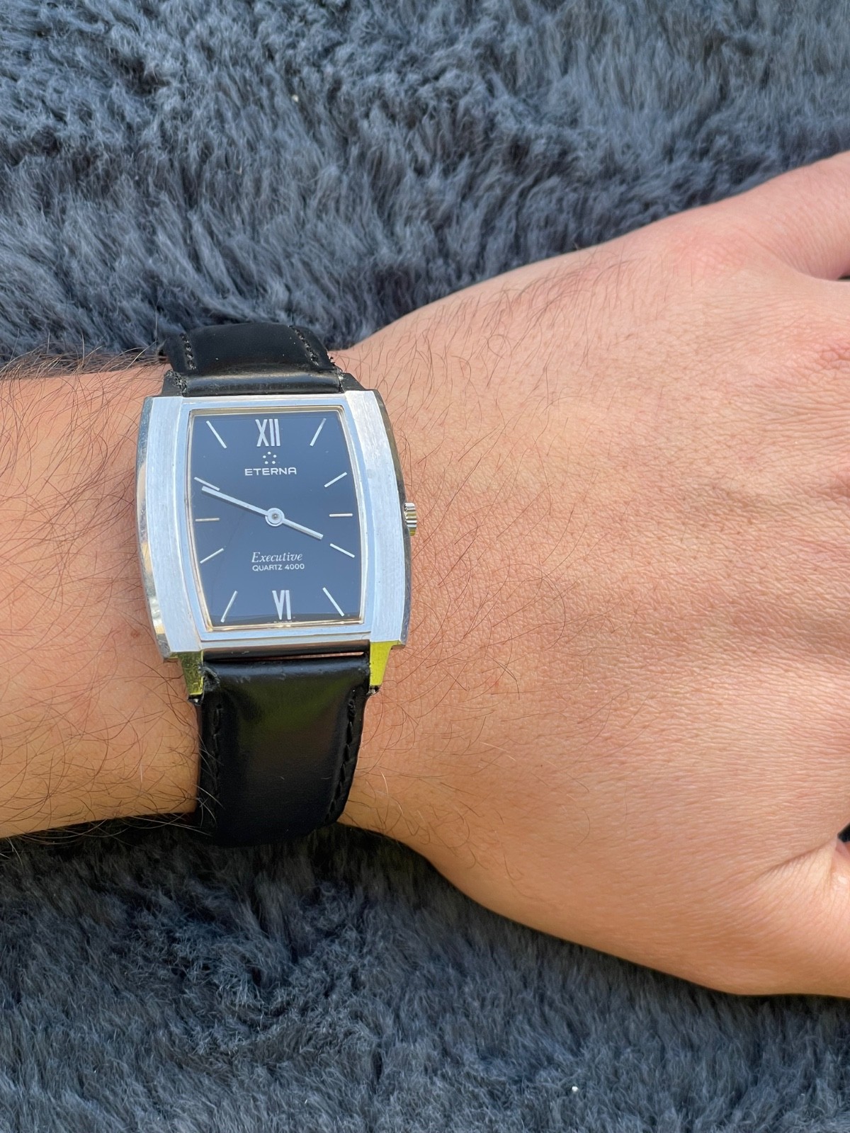 Eterna Executive Quartz 4000 Rectangular Black Di… - image 12