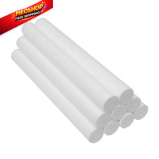 Crafjie Foam Cylinders for DIY Crafts and Arts 0.9 x 10in, 9 Pack, White