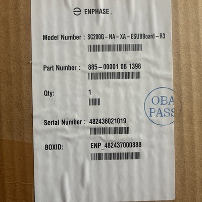 Enphase SC200G-NA-XA-ESUBBoard-R3 Start-Up Board PCBA Replacement