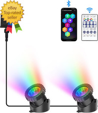RGB Underwater Pond Lights Super Bright LED Submersible Fountain Lights Colored