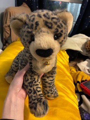RETIRED & RARE! Douglas Cuddle Toys 16  Larry Leopard Plush w/ Collar