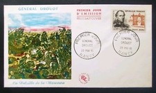 ENVELOPPE PREMIER JOUR TIMBRE N° 1298 GÉNÉRAL DROUOT OBLITÉRÉ NANCY 1961 FDC