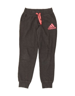 ADIDAS Mens Graphic Tracksuit Trousers Joggers Small Grey Cotton DD35