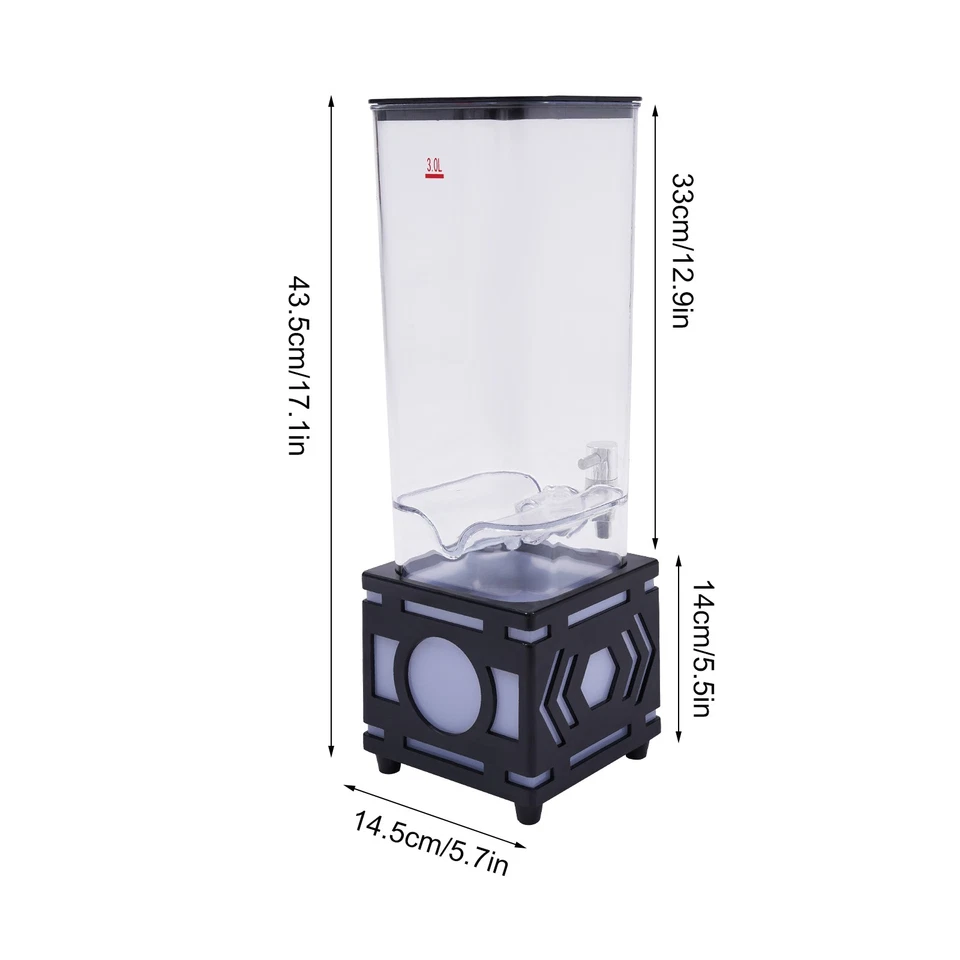 Коммерческий дозатор холодных напитков соков замороженный лед напиток 3 л со светодиодной подсветкой - Изображение 4 из 4