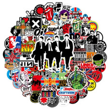 100PCS Punk Rock Stickers Lot, Heavy Metal Band Decals for Laptop Guitar Case