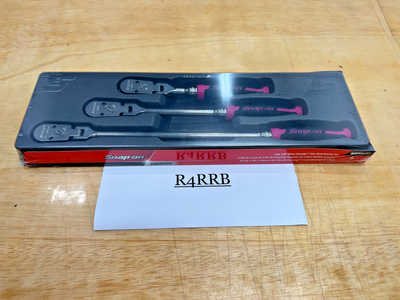 #ad Snap on Tools USA NEW PINK 3pc 3 8quot; Drive Soft Grip Flex Ratchet Set RAT3FHFEP $579.95