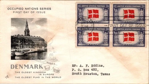 S07-8984, WWII OVERRUN COUNTRIES: DENMARK, ARTCRAFT FDC