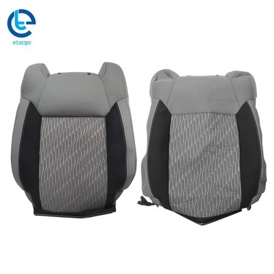 For Toyota Tundra 2014-20 2021 Driver Passenger Top Seat Cover Cloth Gray/Black