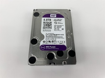 WD Purple 4TB HDD WD40PURX　3枚　中古品 ウェスタン・デジタル WD Purple 監視システム用 HDD 4TB 24時間対応