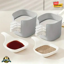 7pcs Sauce Dish Set - Mini Dipping Bowls for Snacks & Seasonings