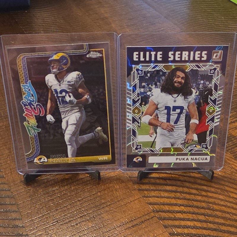 Topps Panini NFL Trading Card Lot (2) Puka Nacua Future Stars Elite Series
