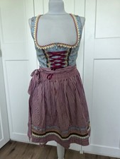 Krüger Madl Dirndl Gr. 36 blau Blumenmuster ...