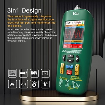 1-BSIDE 3in1 Oscilloscope Multimeter Electrical Test Pen 2.8inch TFT Display