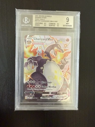 Pokémon 2021 TCG Shining Fates Charizard VMAX SV107/SV122 BGS 9 Mint