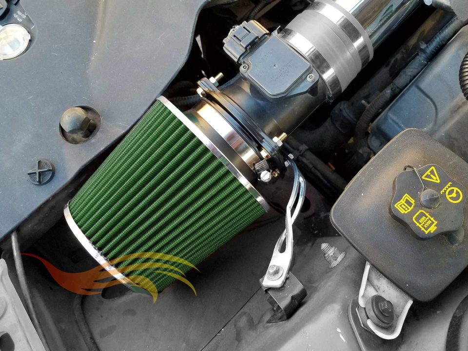 76mm Inlet Air Intake Cone Dry Universal Green Filter Car/Truck/SUV - Image 4 of 4