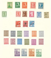 GERMANY ALBUM PAGE OF 27 M/MINT + 3 CANC. BERLIN & DEUTSCHE POST STAMPS.