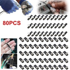 80 PCS Plug-In Quick Wire Connectors, Reusable Clamp Terminal Blocks for Cables