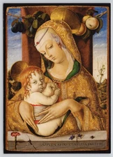 Virgin Child Carolo Crivelli Ascoli Piceno Italy Victoria Albert Museum Postcard