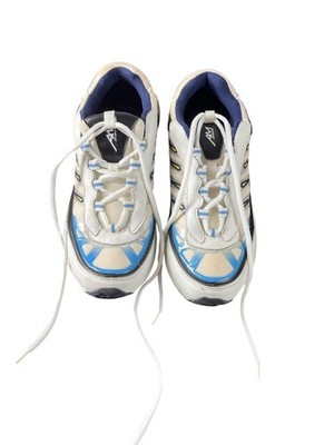AM Airmaster Shoes Mens Size 9 White Blue Black Athletic Walking Sneaker Comfort