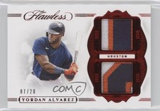 2020 Panini Flawless Dual Patch Ruby 7/20 Yordan Alvarez #DP-YA Dual Patch 6fs