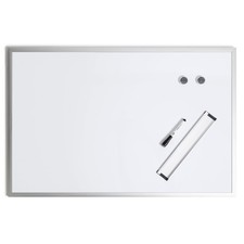 23 x 35 in Magnetic Dry Erase Board White Board Silver Aluminum Finish Frame US