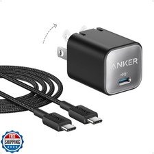 Anker Nano USB C Charger Block, 30W PIQ 3.0 Foldable iPhone Charg