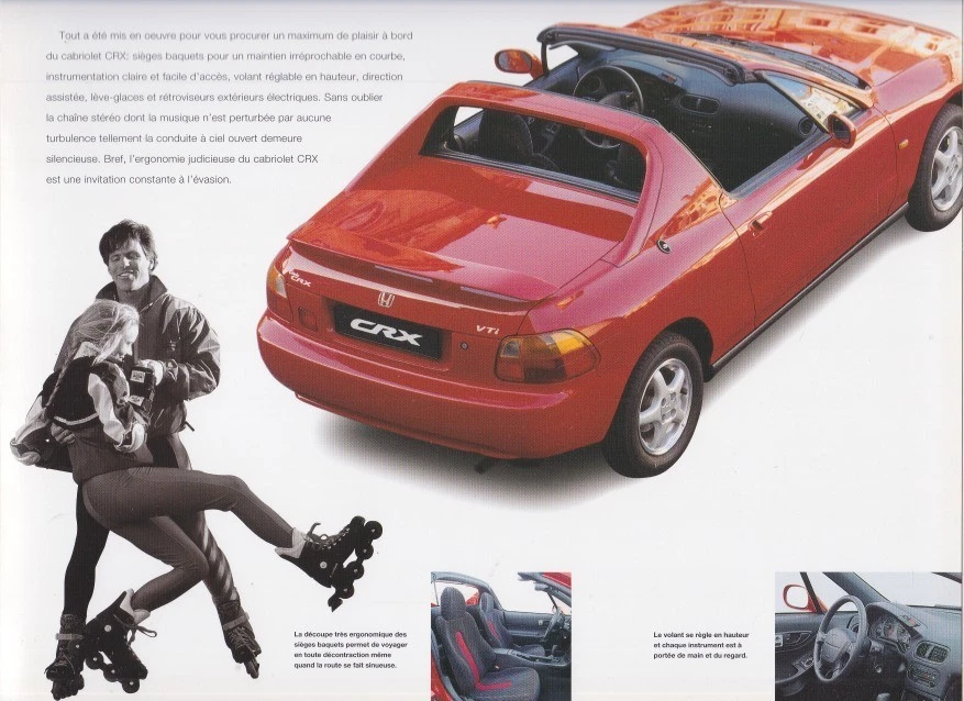 Catalogue / Brochure Honda CRX 05/1997 Suisse en français - Photo 2/2