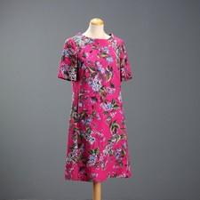 Escada Abito Floreale Tessuto Broccato Stampa Floreale Taglia M/L