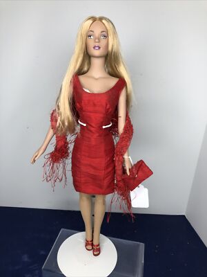 16  Tonner Tyler Wentworth Doll Blonde RTW Summer  2002 red cocktail dress #T