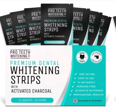 1 Packungen 14 x PAAR Pro Teeth Whitening Co Premium Whitening Strips BB 04/24