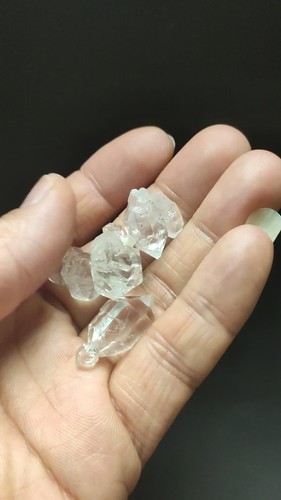16g/4pcs/19-31mm Natural Herkimer Diamond Symbiotic Quartz Crystal Healing 3586 - Video 1 of 1