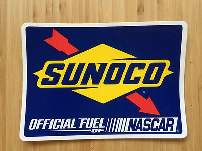 #ad SUNOCO RACE FUELS LARGE OFFICIAL STICKER OFFICIAL FUEL OF NASCAR BRAND NEW AU $12.95