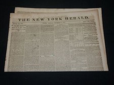 1855 SEPTEMBER 9 NEW YORK HERALD NEWSPAPER - SANTA ANNA ABDICATION - NP 4895