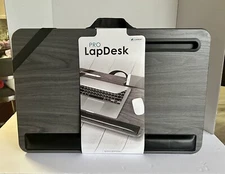 LapGear Home Office Pro Lap Desk 21.1" x 14"  Gray Wood/Black