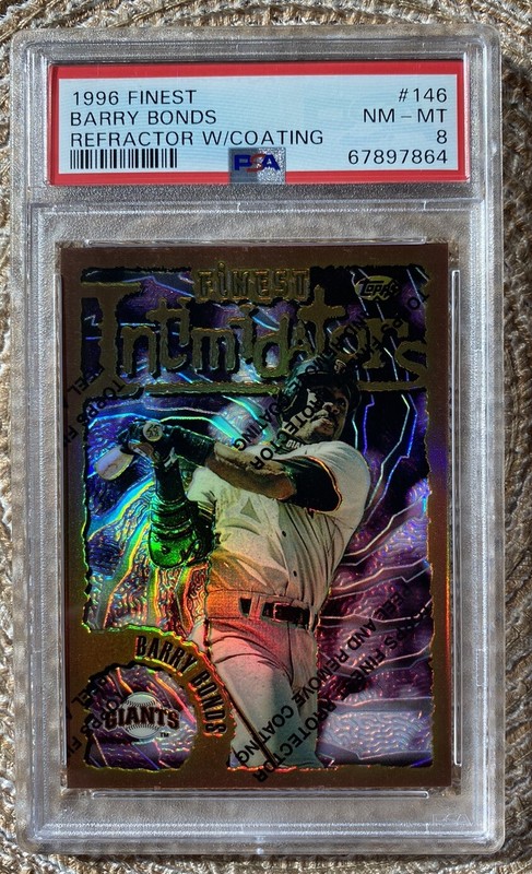 1996 Topps Finest Barry Bonds Refractor #146 SF Giants PSA 8 NM-MT