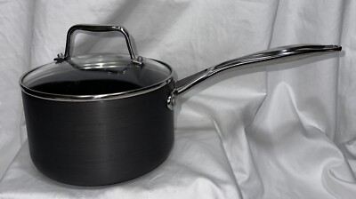 Amazon Brand - Stone & Beam Sauce Pan With Lid, 2-Quart, Hard-Anodized Non-Stick
