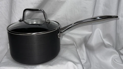 Amazon Brand - Stone & Beam Sauce Pan With Lid, 2-Quart, Hard-Anodized Non-Stick