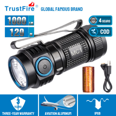 TrustFire MC1 1100 Lumen LED Wiederaufladbar Taschenlampe Magnetisch Wasserdicht