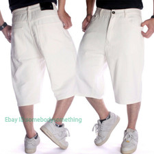 Men Denim Shorts Hip-Hop Skateboard Jeans Loose Baggy Pants Trousers Plus Size