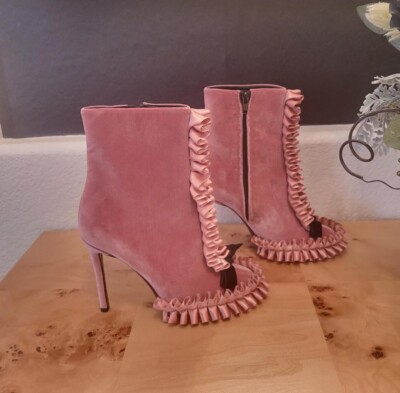 Marco de Vincenzo Velvet Booties