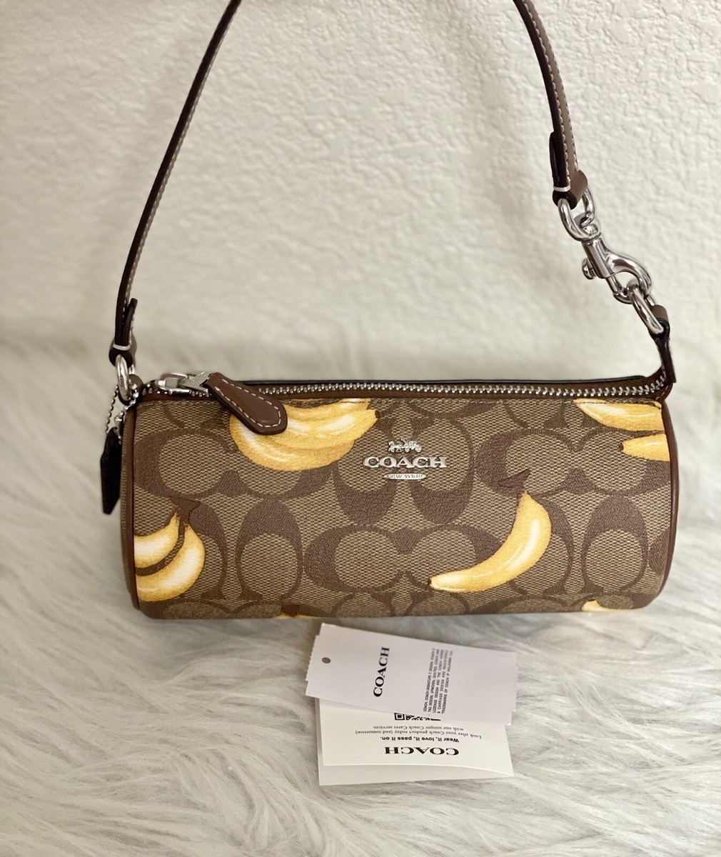 Coach CR368 Nolita Barrel Bag In Signature Canvas With Banana