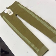 Fabletics Women leggings S/6 Olive Green High Waist Seamless Check Yoga NWT 70