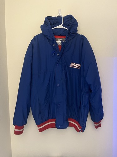 Vintage 1990s New York Giants Starter NFL Hooded Puffer Jacket (L) - Picture 3 of 8