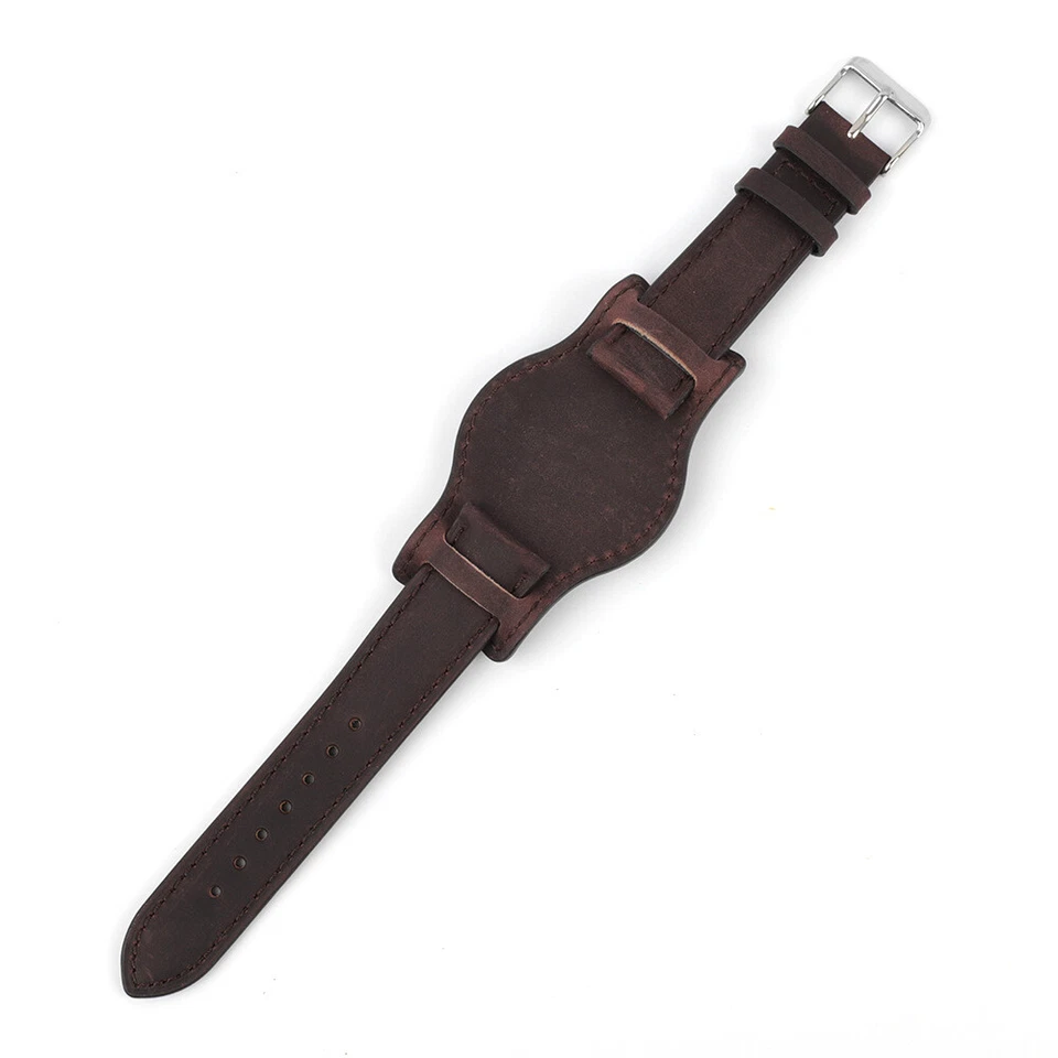 Nueva correa de reloj de cuero de vaca estilo cintura piloto militar tamaño 18/19/20/21/22 mm Foto 4 de 4