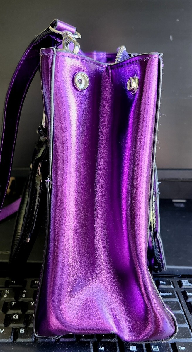 ★TOUT Y EST★ PANIER JINI MINI BAGLight Purple 5004345154 New Younique Purple Metallic Tote bag Purse, 14